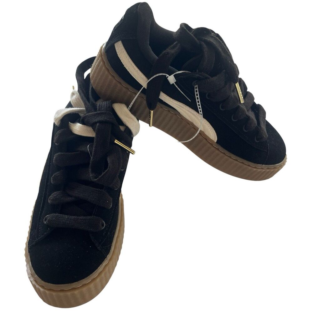 Puma x Fenty Rihanna Creeper Phatty Black Suede Platform Sneakers Women’s US 8.5
